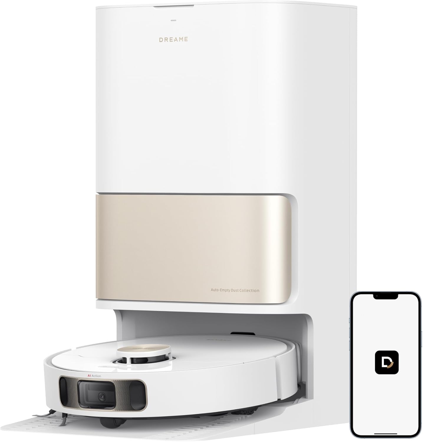 dreame L10s Pro Ultra Heat Robot Vacuum Cleaner with Mop Function, Automatic Mop Cleaning with Hot Water, Mop Extension, 7,000 Pa Suction Power, Double Mop and Floor Cleaning, Carpet Detection