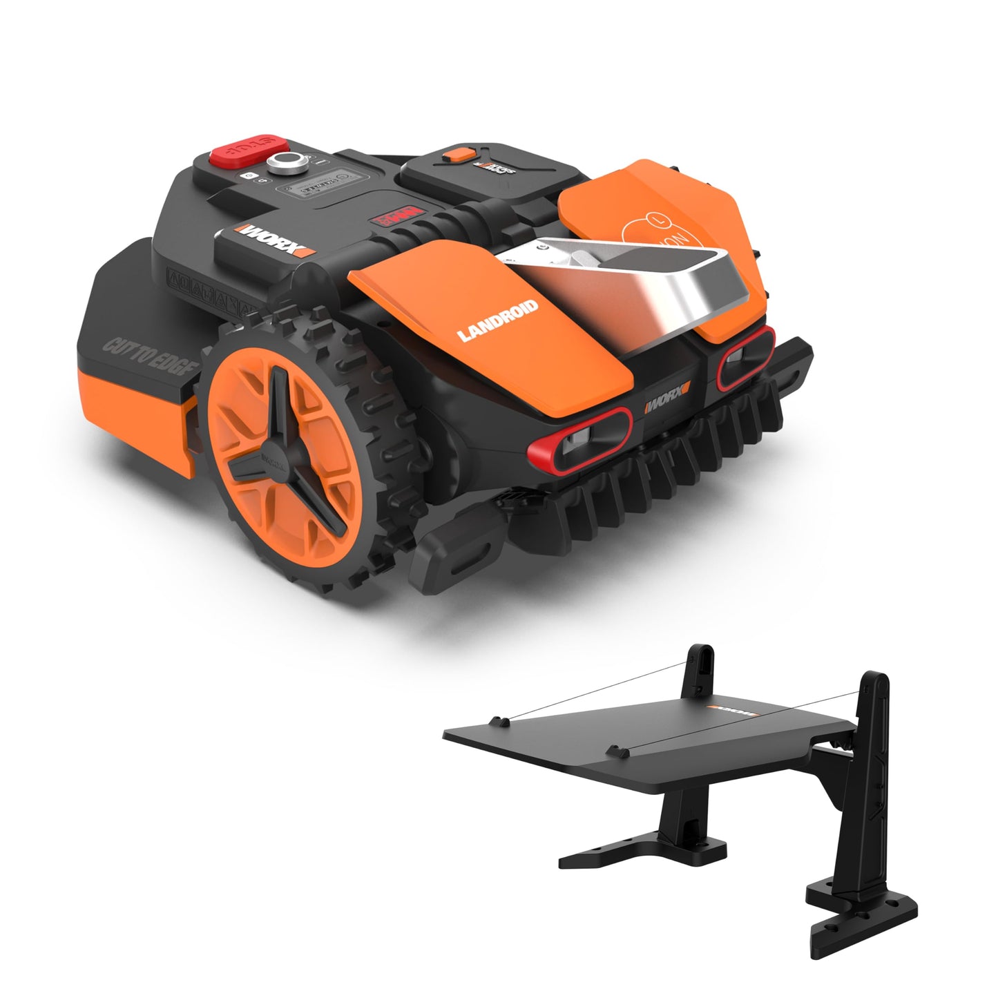 WORX Landroid Plus WR167E Mähroboter mit Begrenzungskabel für Gärten bis 700m² (AIA Navigation, App Steuerung, WLAN, Bluetooth und schwimmendem Mähwerk - max Steigung: 35%)