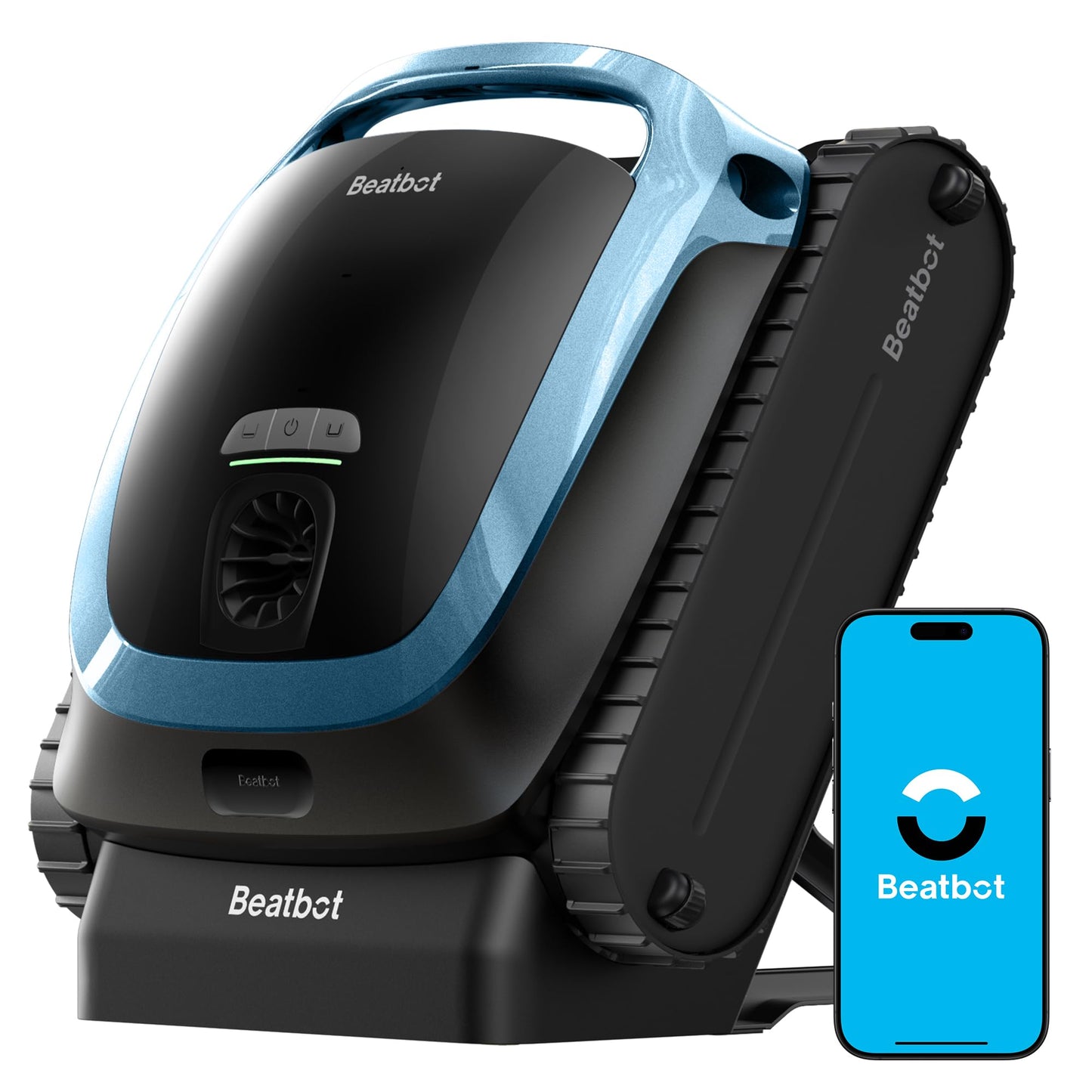 Beatbot AquaSense 2 Pool Robots, Battery Pool Vacuum Cleaner with Surface Parking Function, Pool Cleaner Floor and Wall, Double Cleaning of the Waterline, for Pools up to 300 m², Midnight Blue