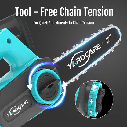 YARDCARE 12" bürstenlose Akku-Kettensäge