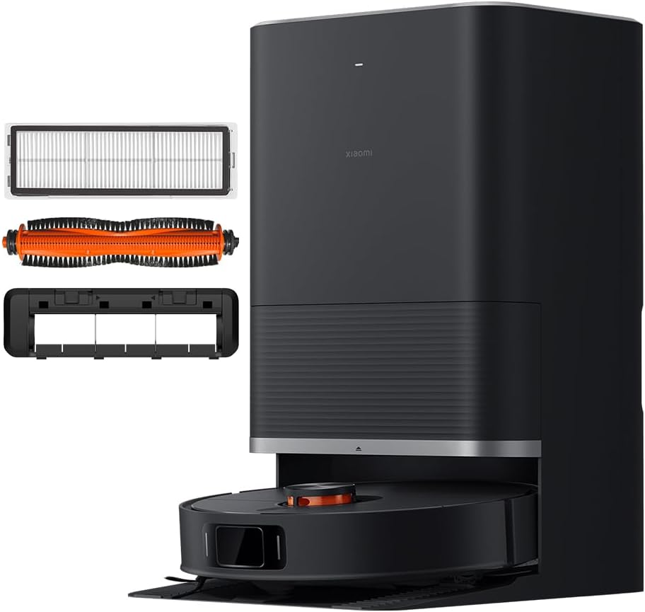 Xiaomi Robot Vacuum X20 Max - 8000 Pa Suction Power, Dual Mop System with Hot Water Cleaning and Drying, 75 Days Dust Capacity, 4 Cleaning Modes and 5200 mAh Battery for Smart, Thorough Cleaning