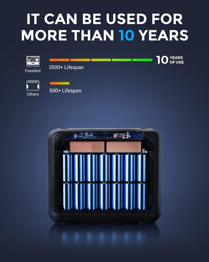 FOSSIBOT F2400 Solargenerator 2048Wh, 2400W (4800W Peak), AC-Ausgänge