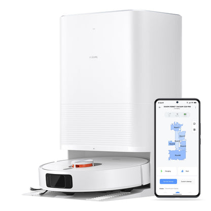 Xiaomi Robot Vacuum X20 Max - 8000 Pa Suction Power, Dual Mop System with Hot Water Cleaning and Drying, 75 Days Dust Capacity, 4 Cleaning Modes and 5200 mAh Battery for Smart, Thorough Cleaning