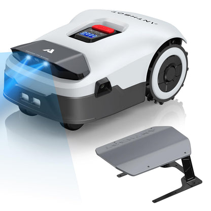 ANTHBOT KI Drahtloser Mähroboter ohne Begrenzungskabel Max. 900m², Full Frequenzband RTK+4-Kamera-Vision Rasenmäher Roboter ohne Kabel, Mehrzonen-Management, Hindernisvermeidung Rasenroboter -Genie600
