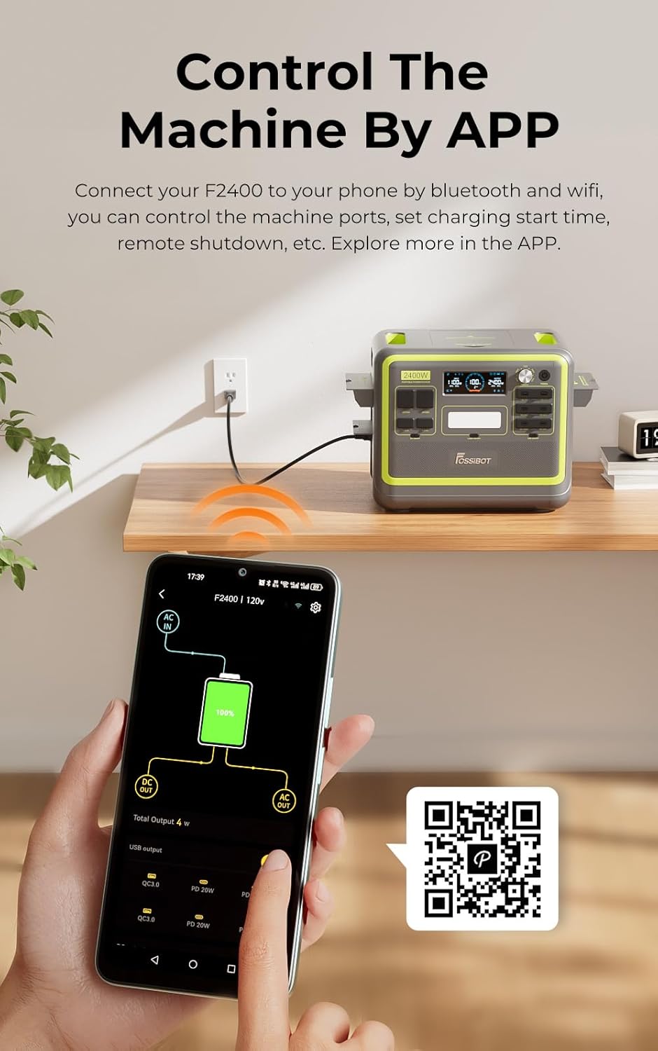 FOSSiBOT F2400 Powerstation 2048Wh, 2400W (4800W Peak), 3 AC Ausgänge