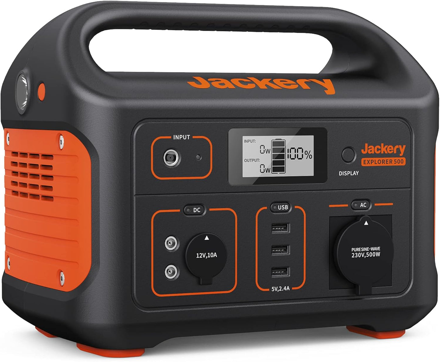 Jackery Explorer 500 Powerstation 518Wh, 500W (1000W Peak), USB & 230V