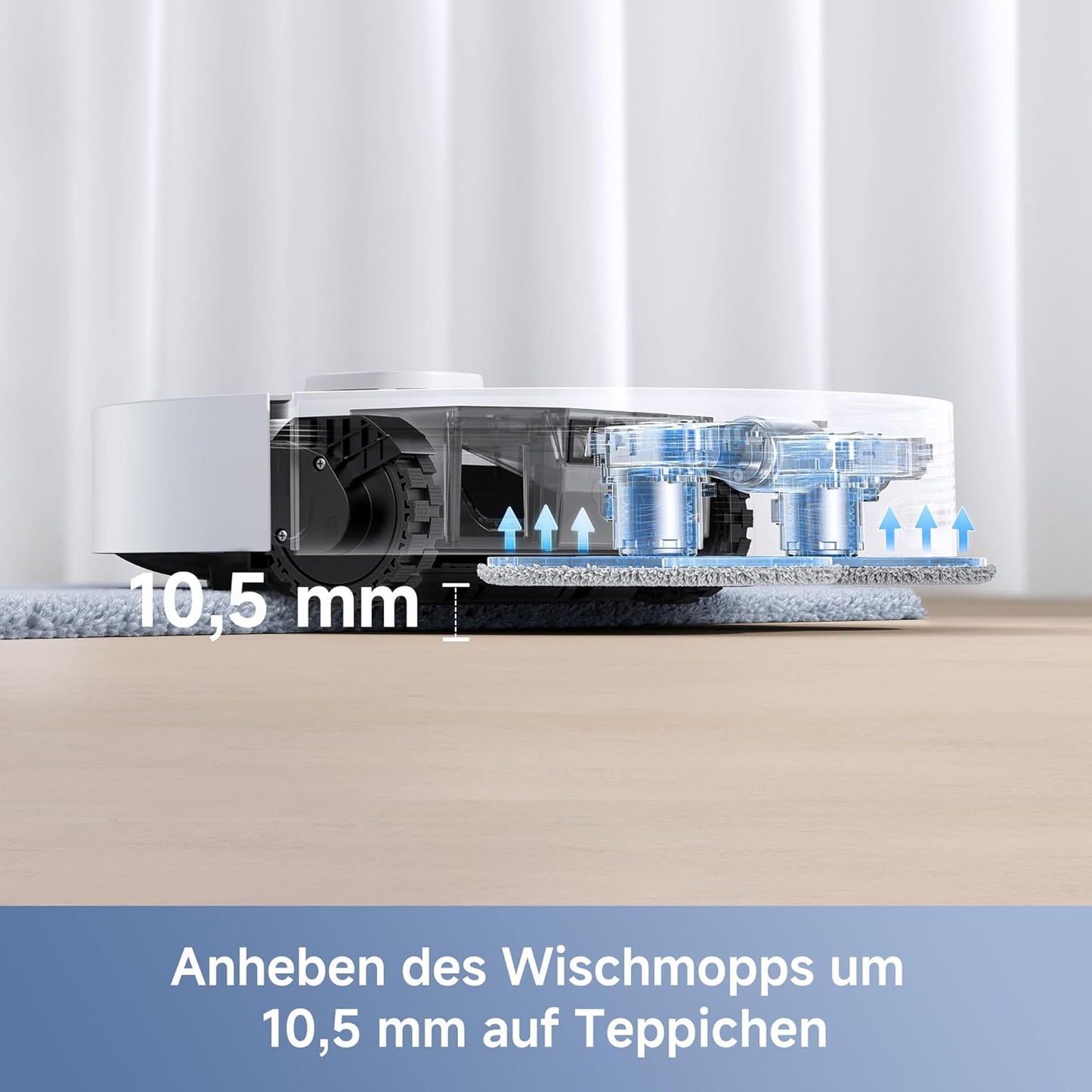 Mova E30 Ultra, 7.000Pa, Selbstreinigung, 10,5 mm Hebemopp, Teppicherkennung