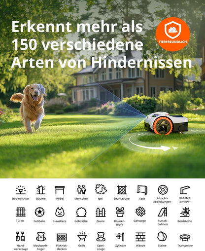 Navimow i105E Mähroboter 500 m², RTK+Vision, Igelschutz & KI