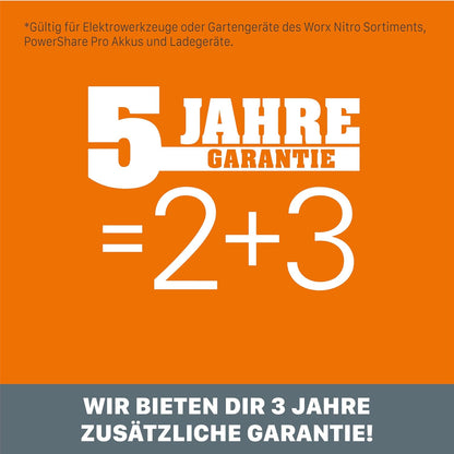 WORX WG749E Akku-Rasenmäher 40V, 46 cm, Radantrieb & Akku-Set