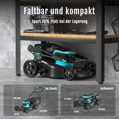 YARDCARE 16" bürstenloser Akku-Rasenmäher