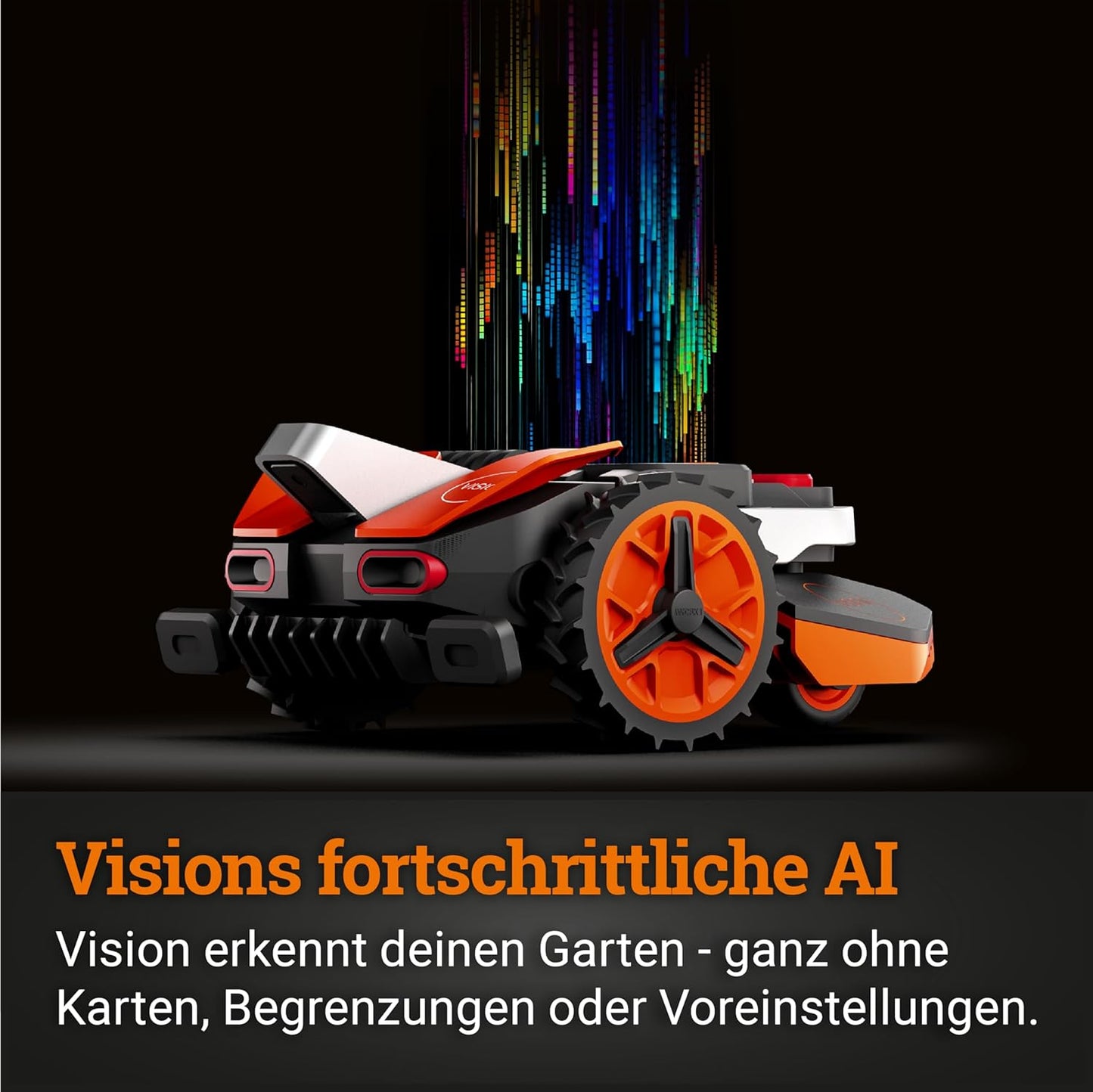 WORX Vision M800 Mähroboter 800 m² ohne Kabel, KI & Igelschutz