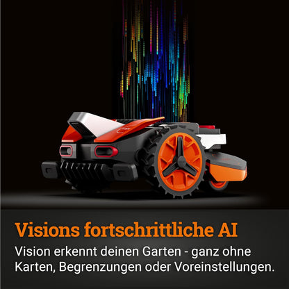 WORX Vision L1600 Mähroboter 1600 m² ohne Kabel, KI & Igelschutz