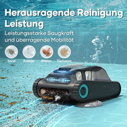 AIPER Scuba S1 Kabelloser Poolroboter, Boden & Wand, Navigation 2.0, 150 Min Laufzeit, bis 150㎡