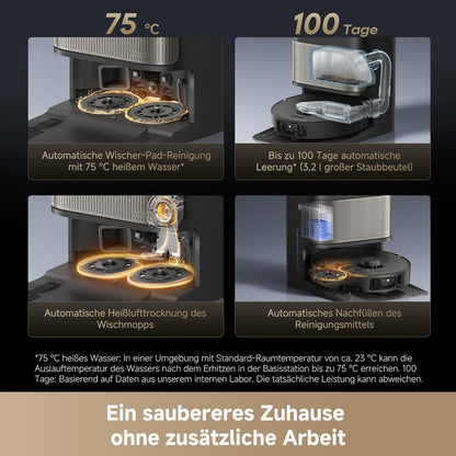 Dreame L40s Pro Ultra, 19,000Pa, Selbstreinigend, Hindernisvermeidung, Sprachsteuerung