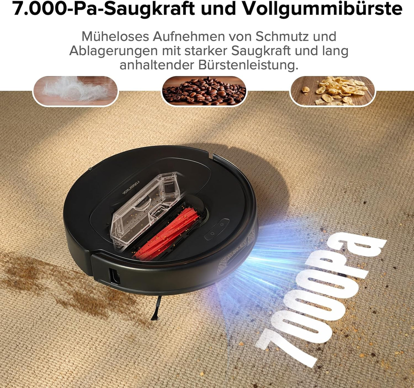 Roborock Qrevo Pro Set, 7000 Pa, FlexiArm™, 60 °C Moppreinigung