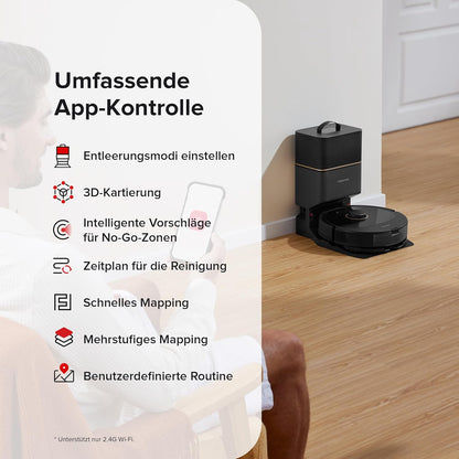 Roborock Q8 Max+, 5500Pa, DuoRoller, 2.5L Staubbeutel, 350ml Wassertank, LiDAR Navigation