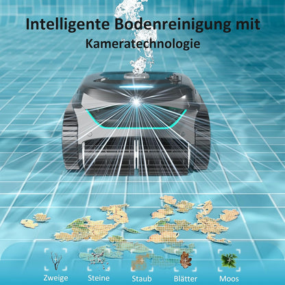 WYBOT C2 Vision AI Kabelloser Poolroboter, Akku, Boden & Wand, Zweischicht-Filter, starke Absaugung, bis 180㎡