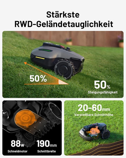 MAMMOTION YUKA und YUKA mini Serie Mähroboter (YUKA mini 700+Garage)