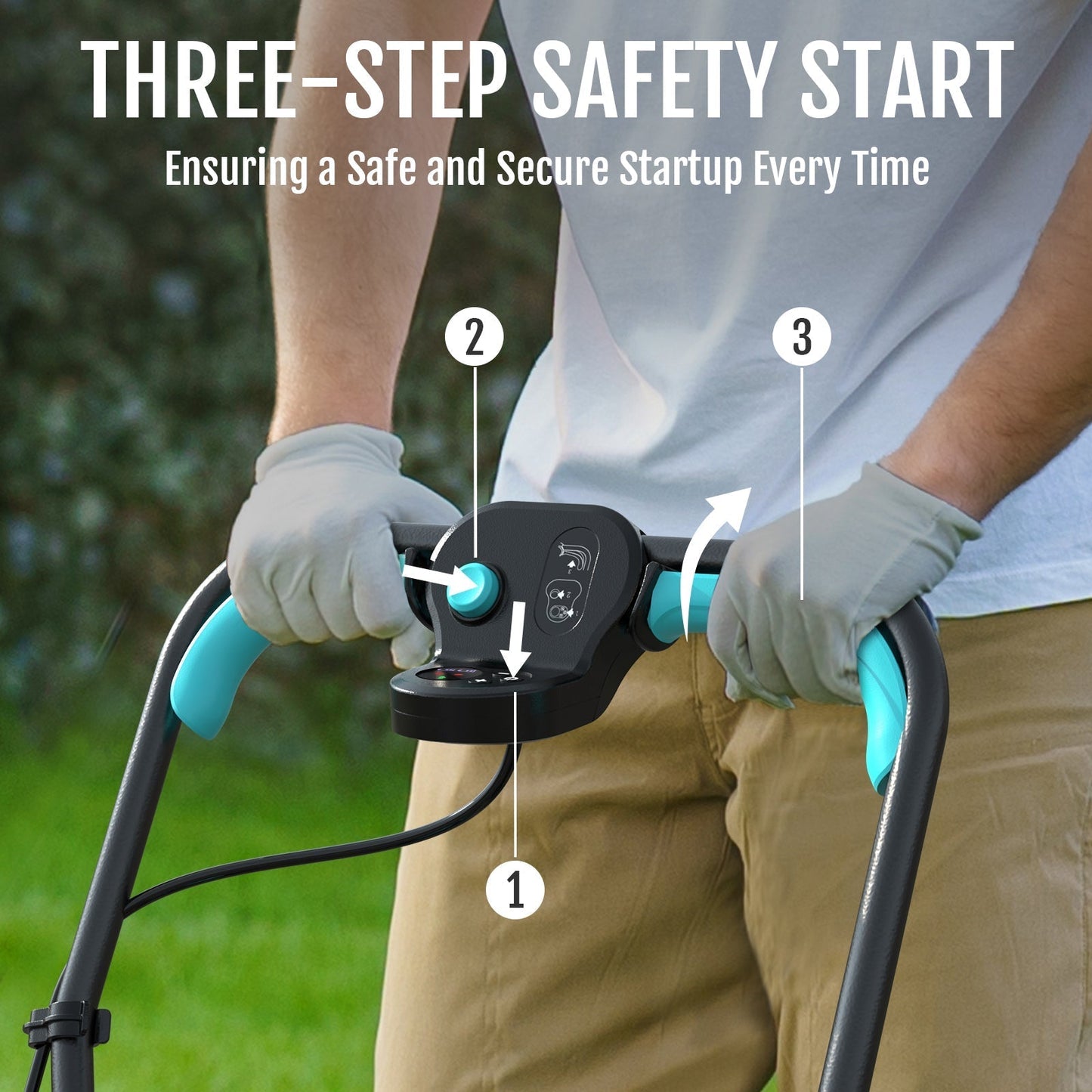 YARDCARE 13" bürstenloser Akku-Rasenmäher