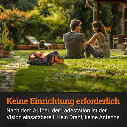 WORX Vision L1600 Mähroboter 1600 m² ohne Kabel, KI & Igelschutz