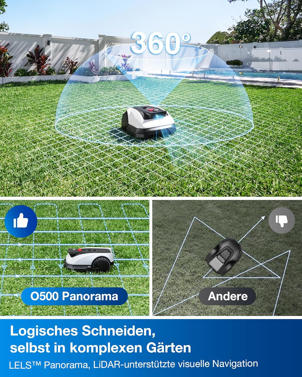 ECOVACS Goat O500 Mähroboter 500 m², LiDAR & ohne Kabel