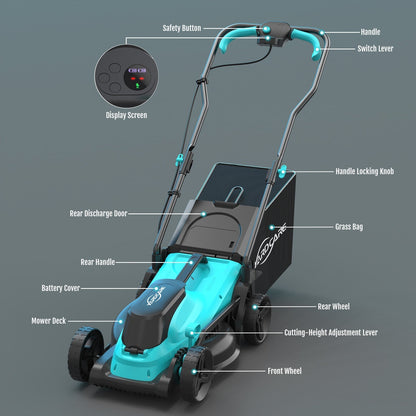 YARDCARE 13" bürstenloser Akku-Rasenmäher