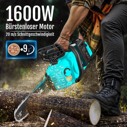 YARDCARE 16" bürstenlose Akku-Kettensäge